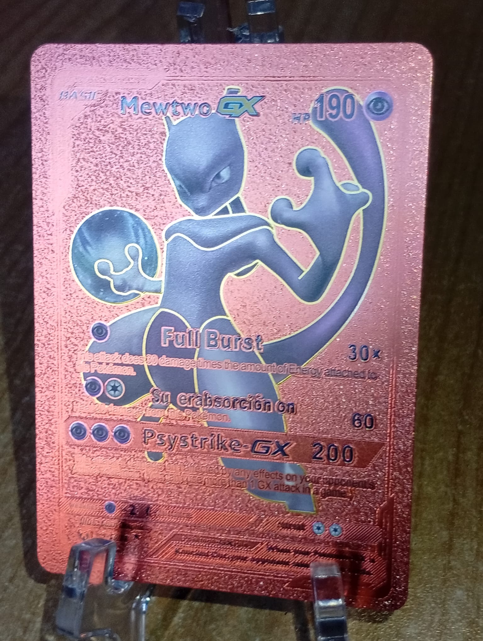 Mewtwo - Pokemon Orica Red Foil Card Yugioh Orica Vintage Mewtwo - Pokemon Orica Red Foil Card Yugioh Orica Vintage