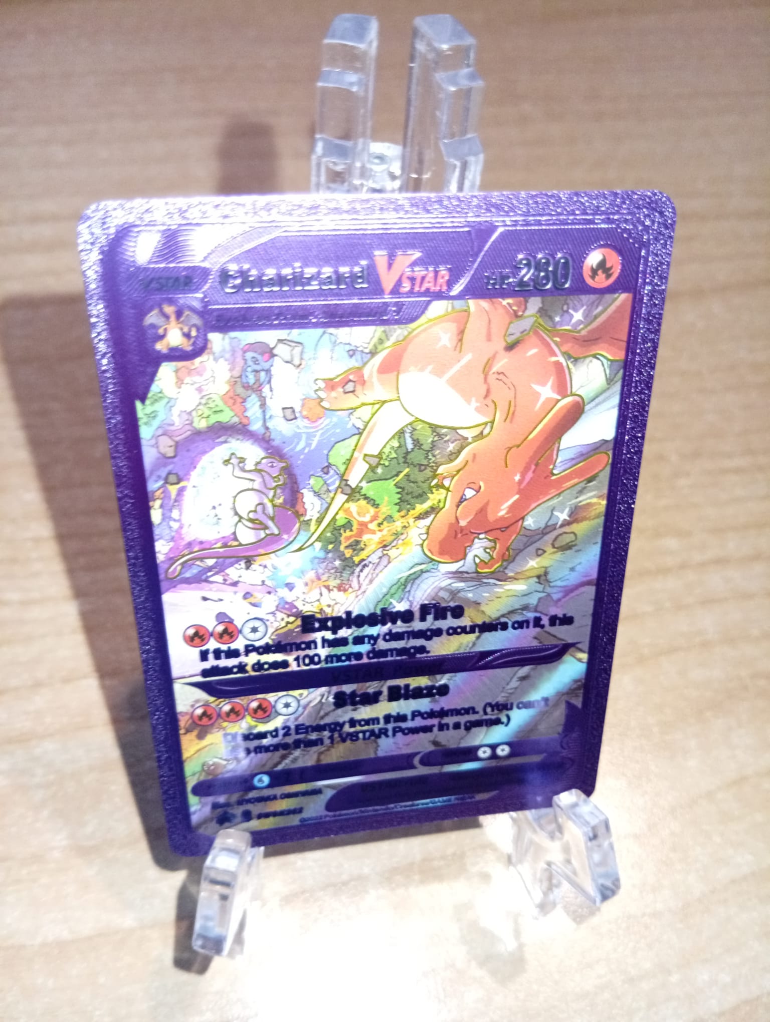 Charizard - Pokemon Orica Purple Foil Card Yugioh Orica Vintage Charizard - Pokemon Orica Purple Foil Card Yugioh Orica Vintage