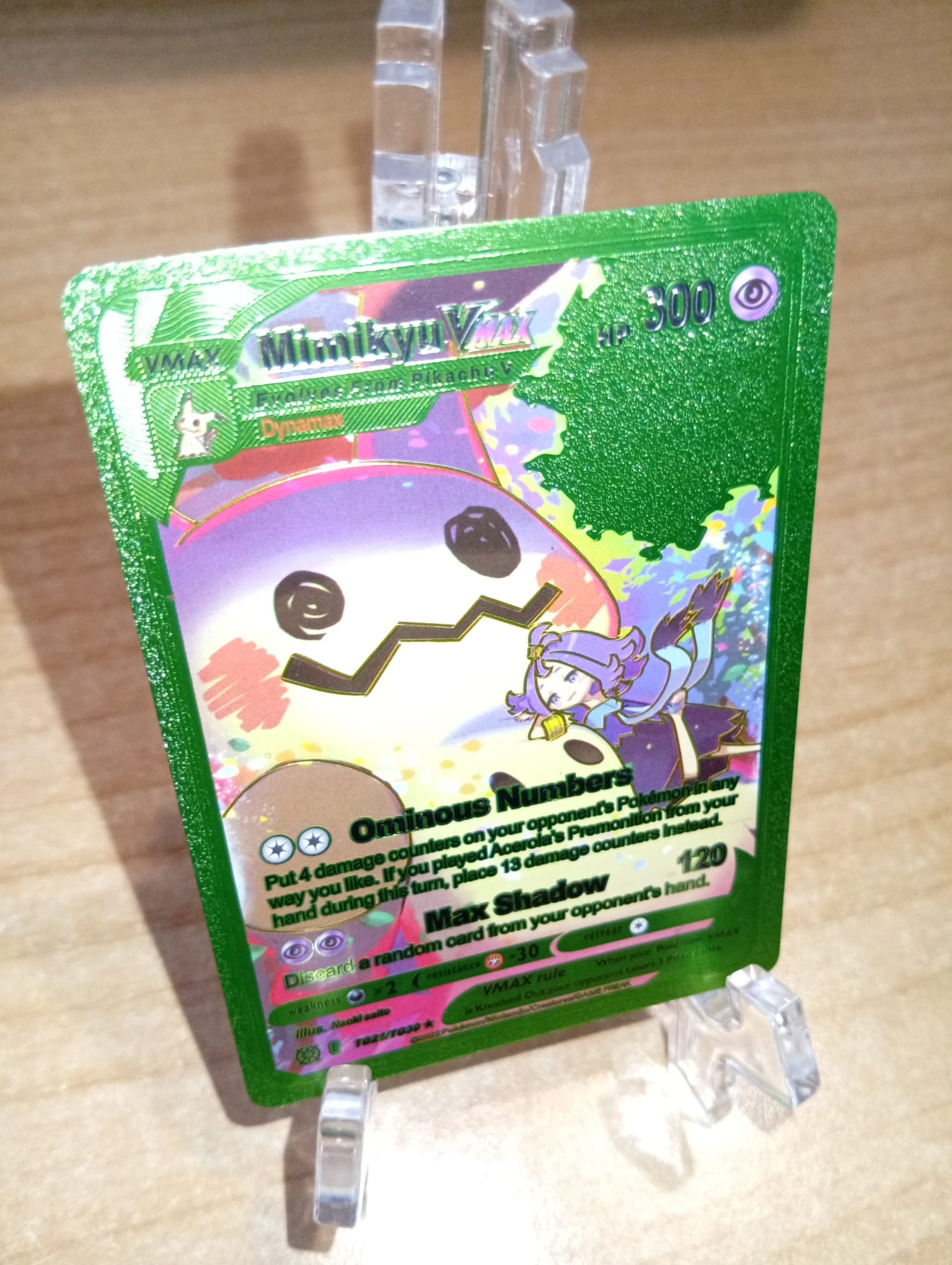 Mimikyu - Pokemon Orica Green Foil Card Yugioh Orica Vintage Mimikyu - Pokemon Orica Green Foil Card Yugioh Orica Vintage