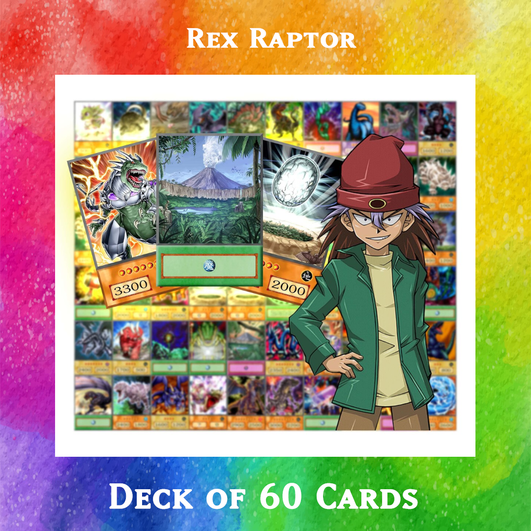 Yugioh Orica - Rex Raptor deck of 60 anime cards Yugioh Orica Vintage Yugioh Orica - Rex Raptor deck of 60 anime cards Yugioh Orica Vintage