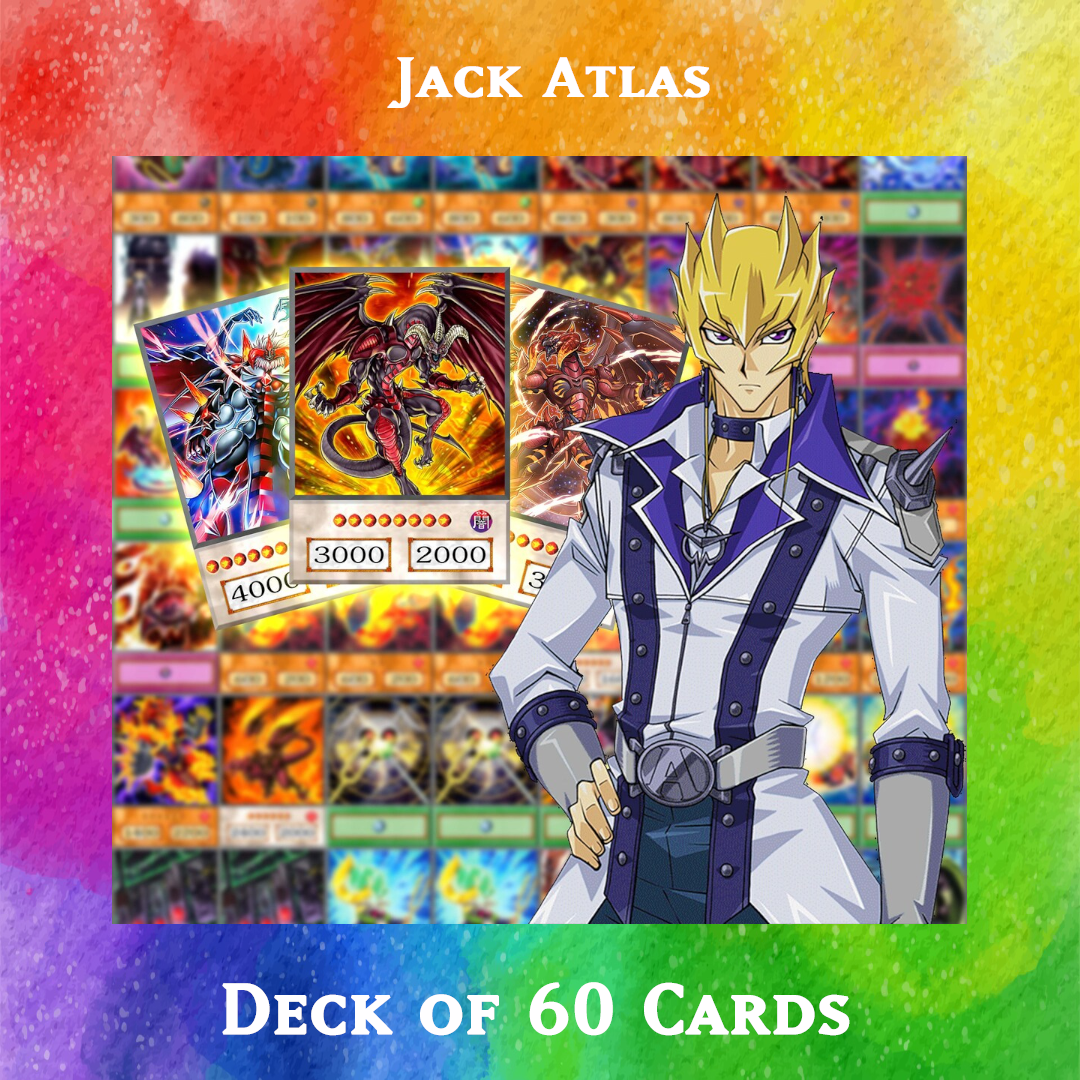 Yugioh Orica - Jack Atlas deck of 60 anime cards Yugioh Orica Vintage Yugioh Orica - Jack Atlas deck of 60 anime cards Yugioh Orica Vintage
