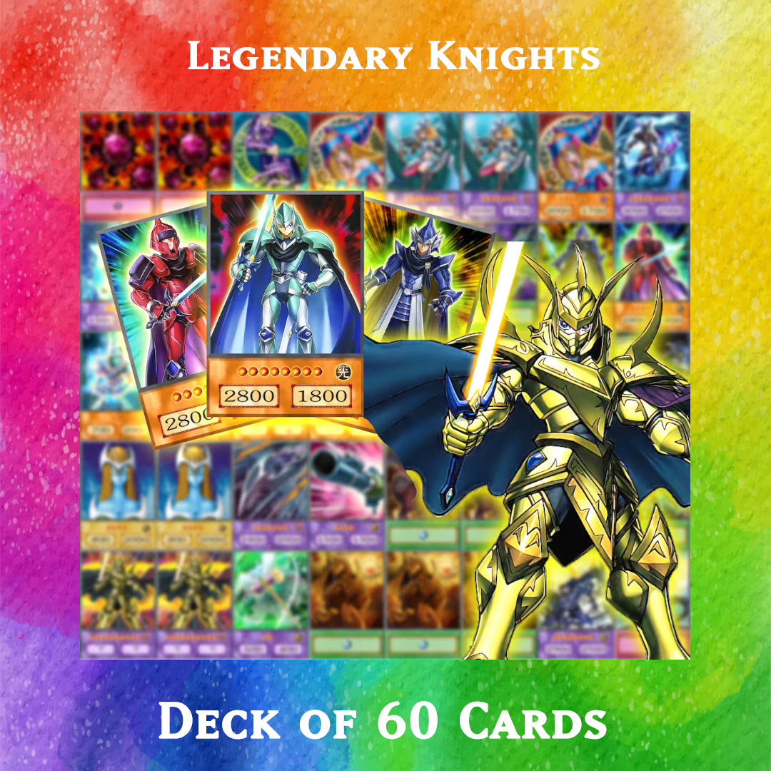 Yugioh Orica - Legendary Knights deck of 60 anime cards Yugioh Orica Vintage Yugioh Orica - Legendary Knights deck of 60 anime cards Yugioh Orica Vintage