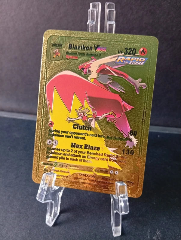 Blaziken - Pokemon Orica Gold Foil Card Yugioh Orica Vintage Blaziken - Pokemon Orica Gold Foil Card Yugioh Orica Vintage