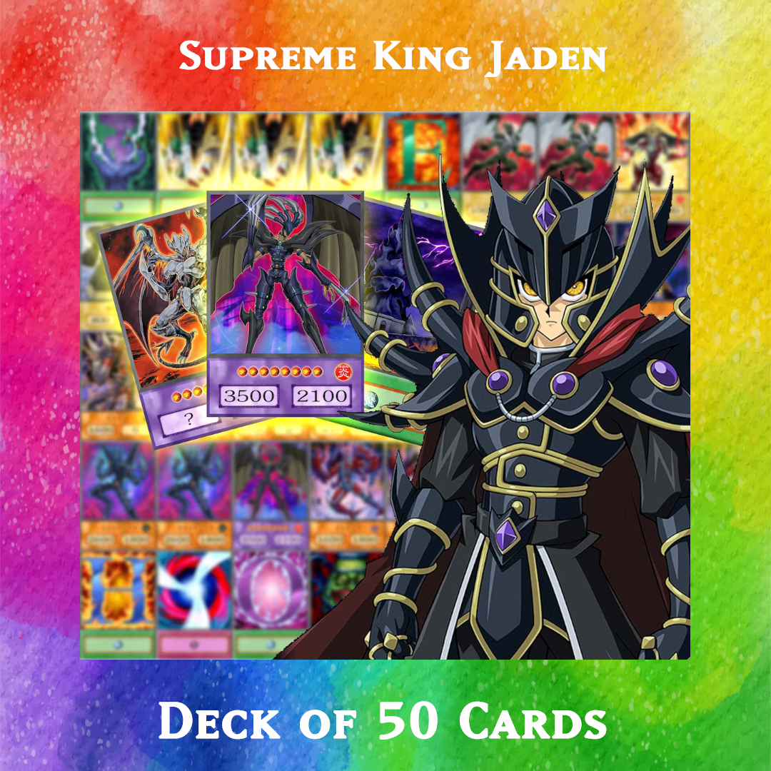 Yugioh Orica - Supreme King Jaden deck of 50 anime cards Yugioh Orica Vintage Yugioh Orica - Supreme King Jaden deck of 50 anime cards Yugioh Orica Vintage