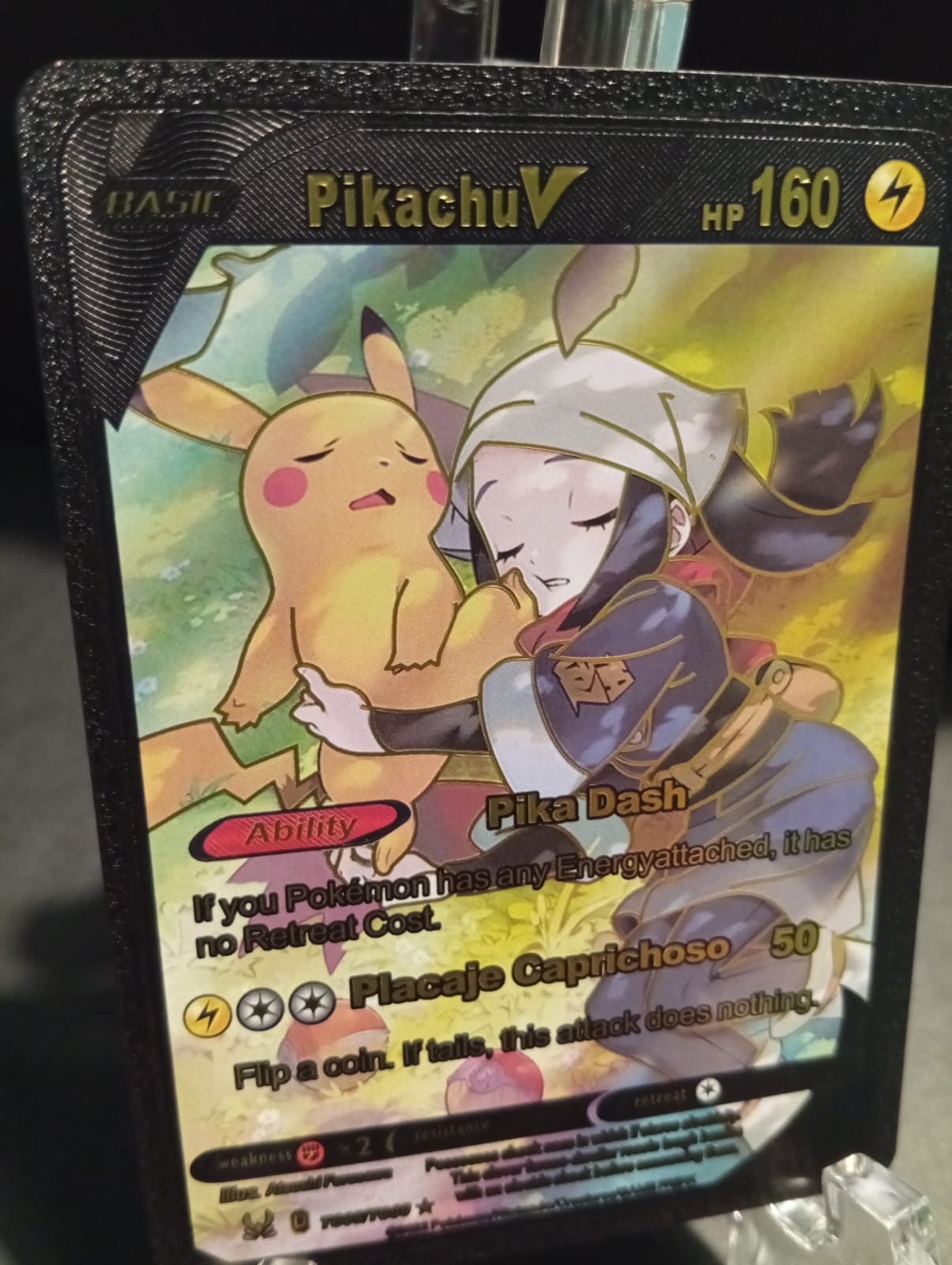 pikachu yugioh card Pokemon Promokarte Yu Nagaba 208/S-P Japanese shuffle your deck Grading Card Stand for PSA