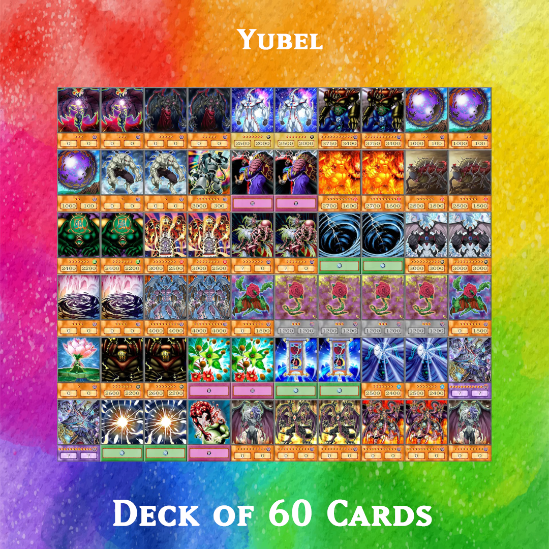 Yubel deck of 60 anime cards
