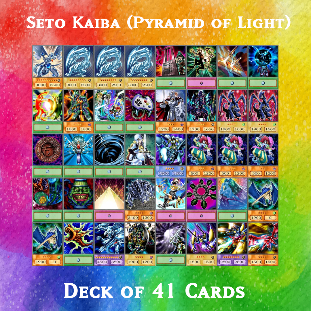Seto Kaiba (Pyramid of Light) deck of 40 anime cards - Yugioh Orica