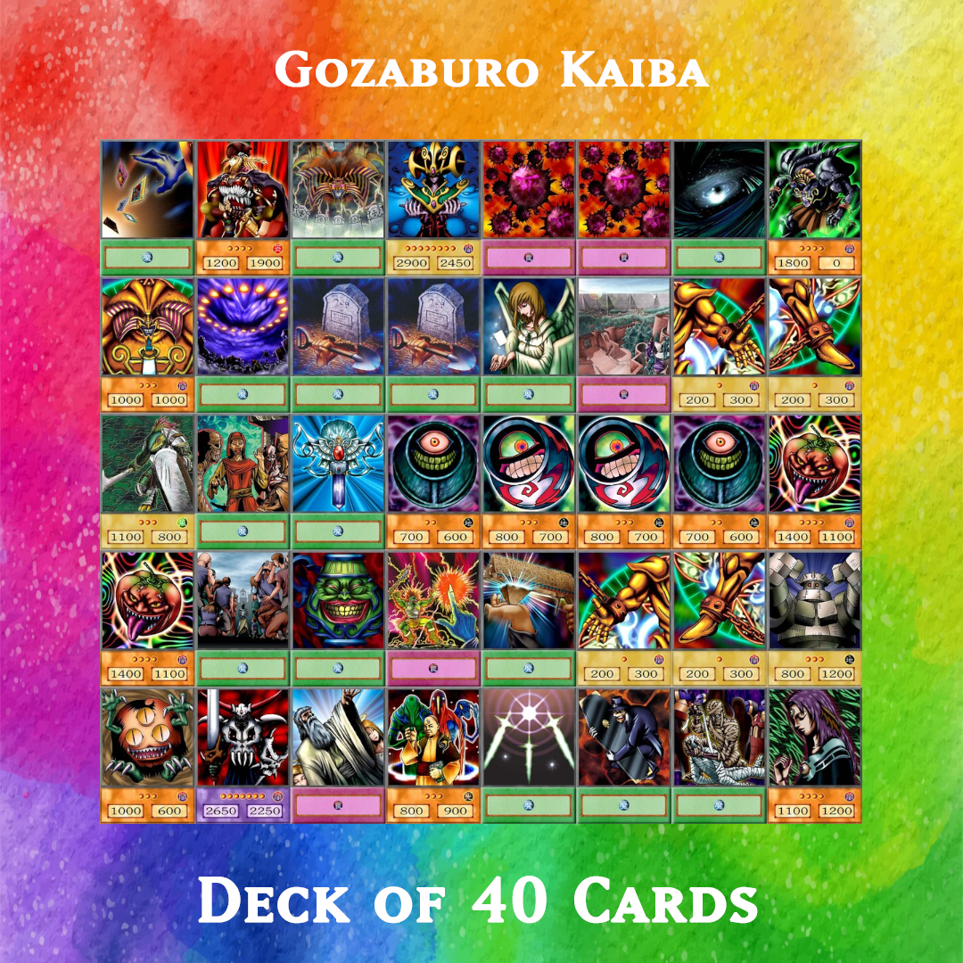 Gozaburo Kaiba deck of 40 anime cards - Yugioh Orica