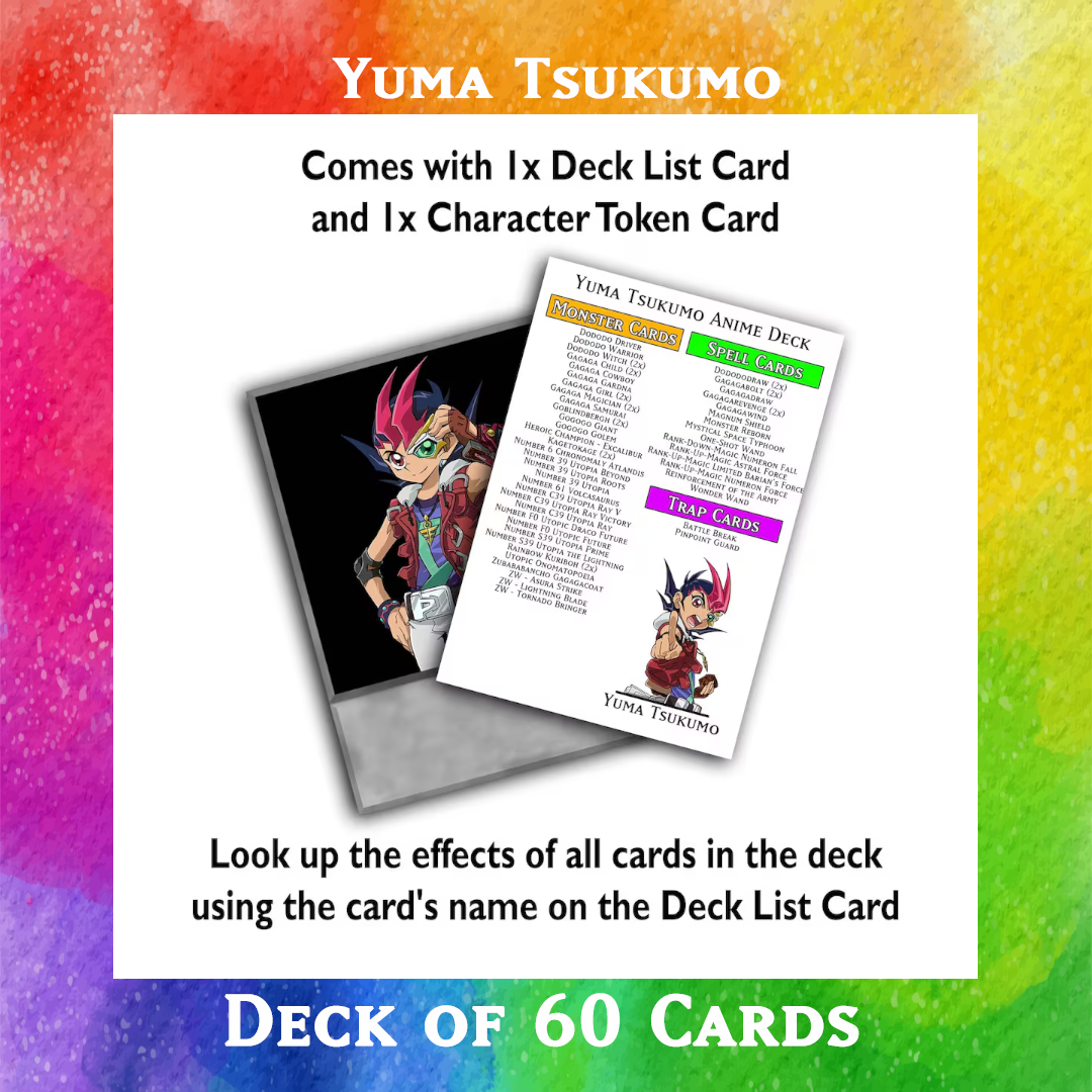 Yuma Tsukumo deck of 60 anime cards