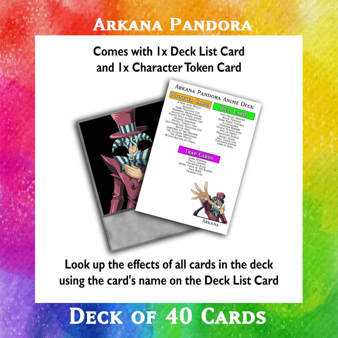 Arkana Pandora deck of 40 anime cards - Yugioh Orica