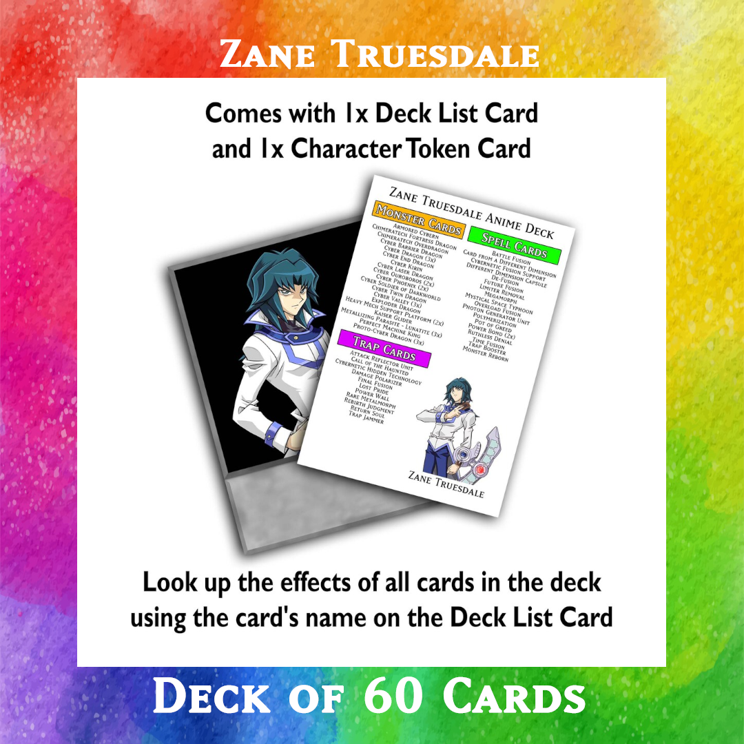 Zane Truesdale deck of 60 anime cards