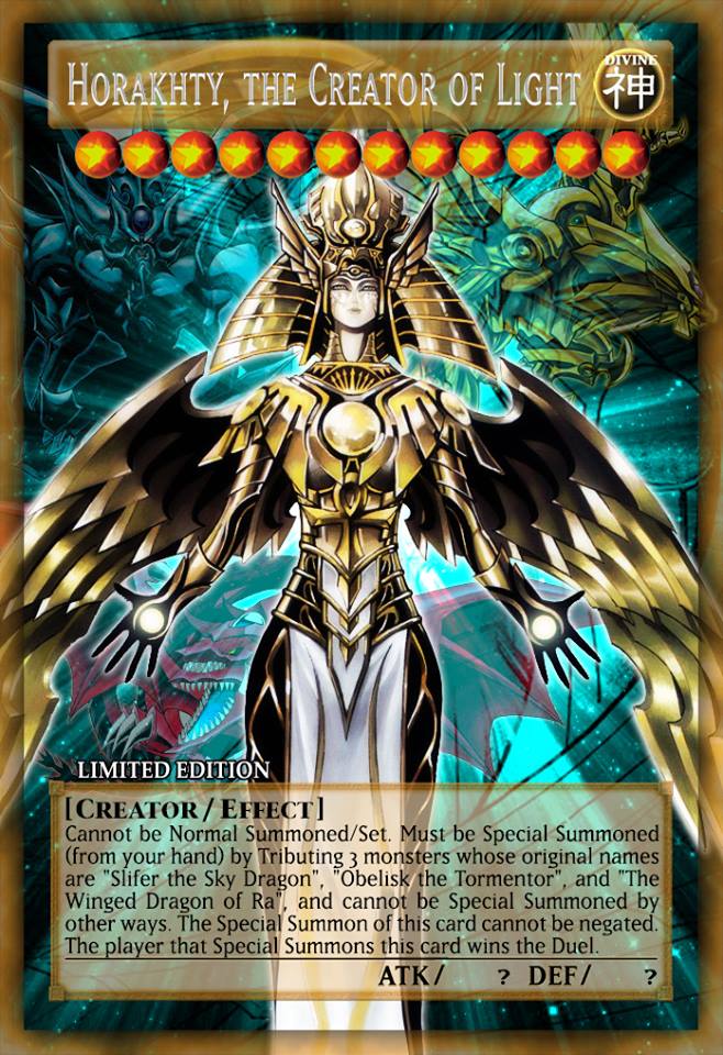 Divine Beasts Slifer, Obelisk, Ra, Horakhty (Alt. Art) - 8 cards set - Yugioh Orica