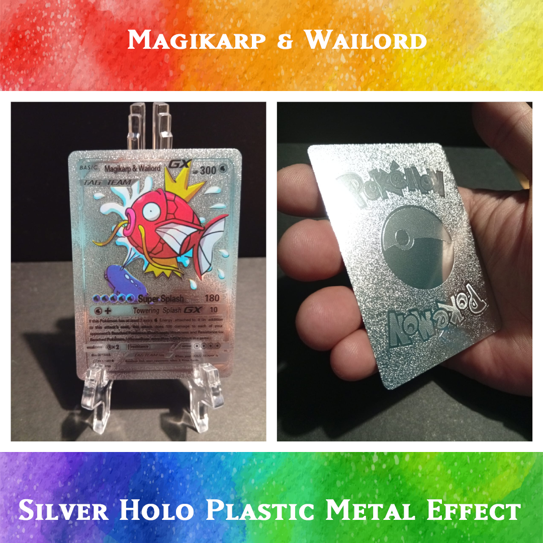 Magikarp & Wailord - Pokemon Orica Silver Foil Card Yugioh Orica Vintage Magikarp & Wailord - Pokemon Orica Silver Foil Card Yugioh Orica Vintage