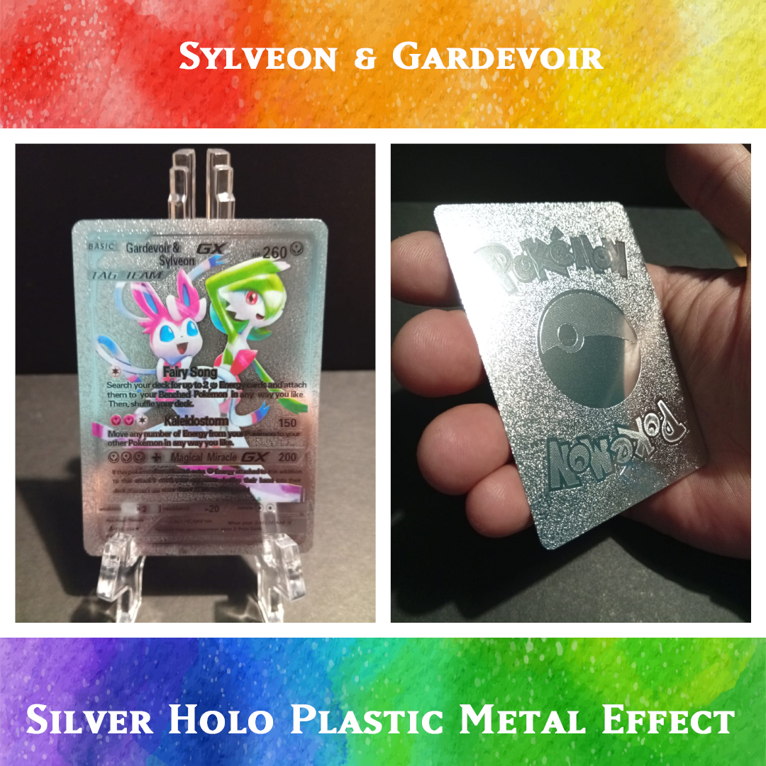 Sylveon & Gardevoir - Pokemon Orica Silver Foil Card Yugioh Orica Vintage Sylveon & Gardevoir - Pokemon Orica Silver Foil Card Yugioh Orica Vintage