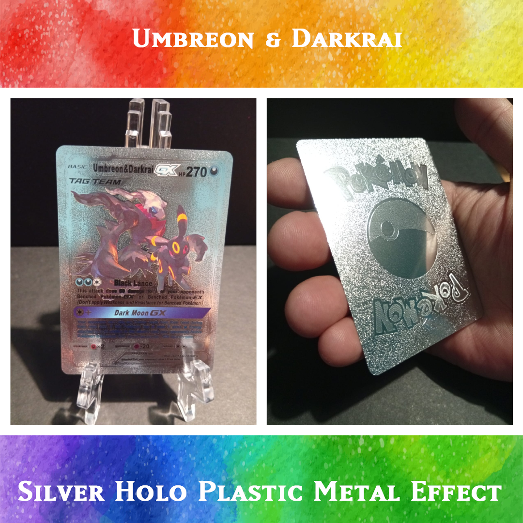 Umbreon & Darkrai - Pokemon Orica Silver Foil Card Yugioh Orica Vintage Umbreon & Darkrai - Pokemon Orica Silver Foil Card Yugioh Orica Vintage