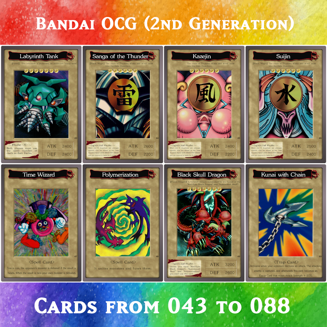 Yugioh Orica Bandai OCG 2nd Generation