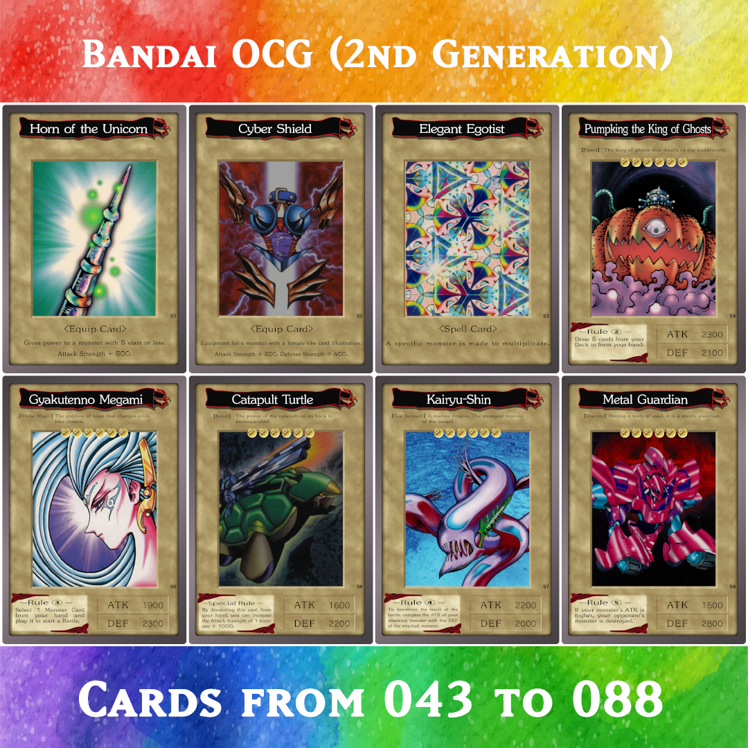 Yugioh Orica Bandai OCG 2nd Generation