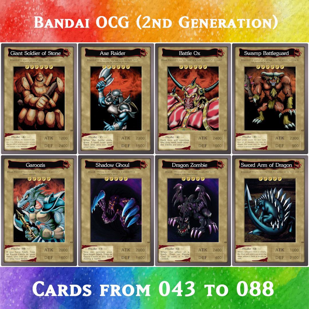 Yugioh Orica Bandai OCG 2nd Generation