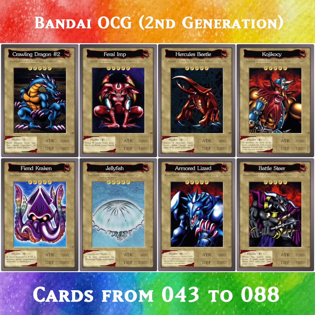 Yugioh Orica Bandai OCG 2nd Generation