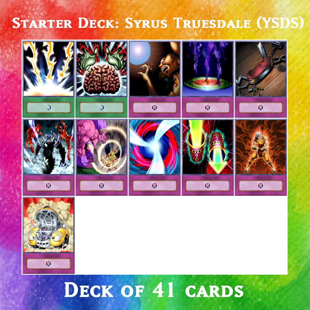 Yugioh Orica Starter Deck Syrus Truesdale YSDS