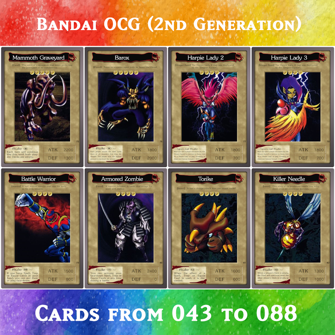 Yugioh Orica Bandai OCG 2nd Generation