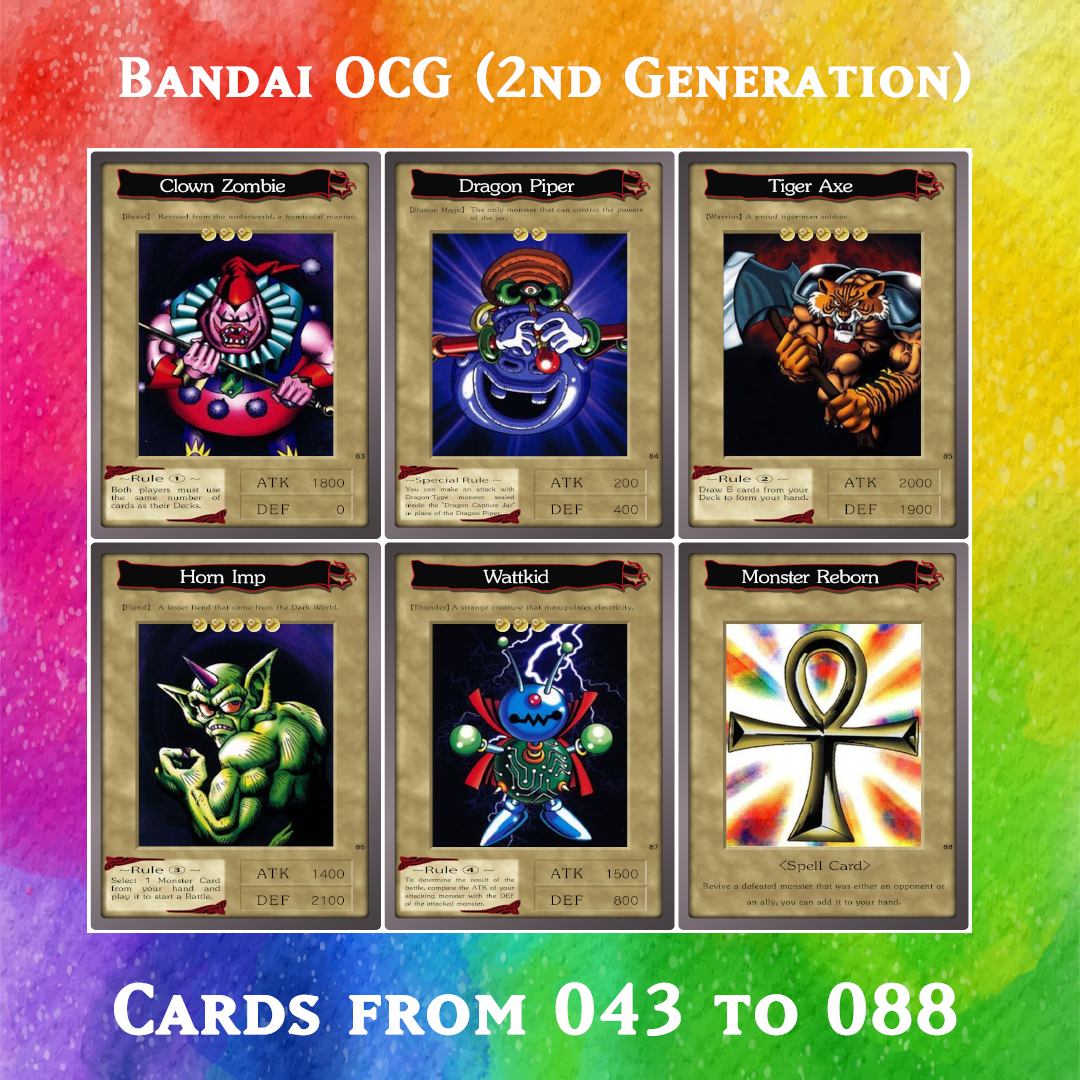 Yugioh Orica Bandai OCG 2nd Generation