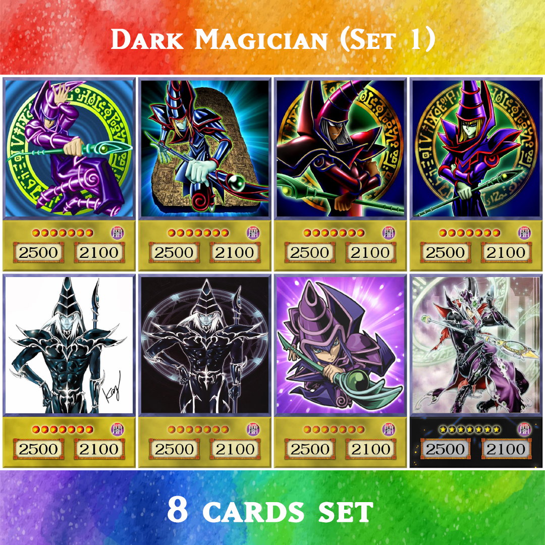 Dark Magician Set #1 (Anime Art) - 8 cards set - Yugioh Orica Yugioh Orica Vintage Dark Magician Set #1 (Anime Art) - 8 cards set - Yugioh Orica Yugioh Orica Vintage