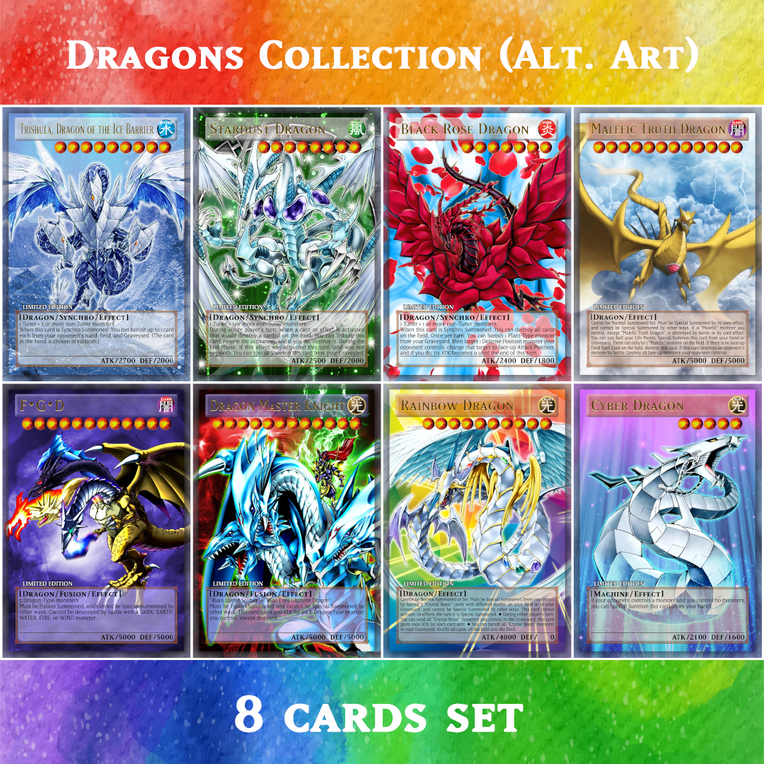 Dragons Collection (Alt. Art) - 8 cards set - Yugioh Orica Yugioh Orica Vintage Dragons Collection (Alt. Art) - 8 cards set - Yugioh Orica Yugioh Orica Vintage