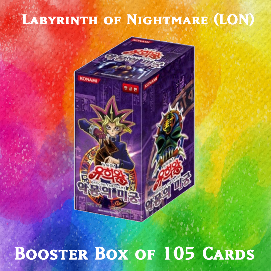 Yugioh Orica - Labyrinth of Nightmare (LON) Booster Pack of 105 cards Yugioh Orica Vintage Yugioh Orica - Labyrinth of Nightmare (LON) Booster Pack of 105 cards Yugioh Orica Vintage