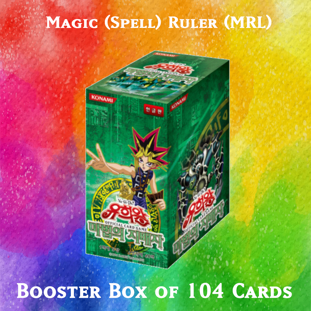 Yugioh Orica - Magic (Spell) Ruler (MRL) Booster Pack of 104 cards Yugioh Orica Vintage Yugioh Orica - Magic (Spell) Ruler (MRL) Booster Pack of 104 cards Yugioh Orica Vintage