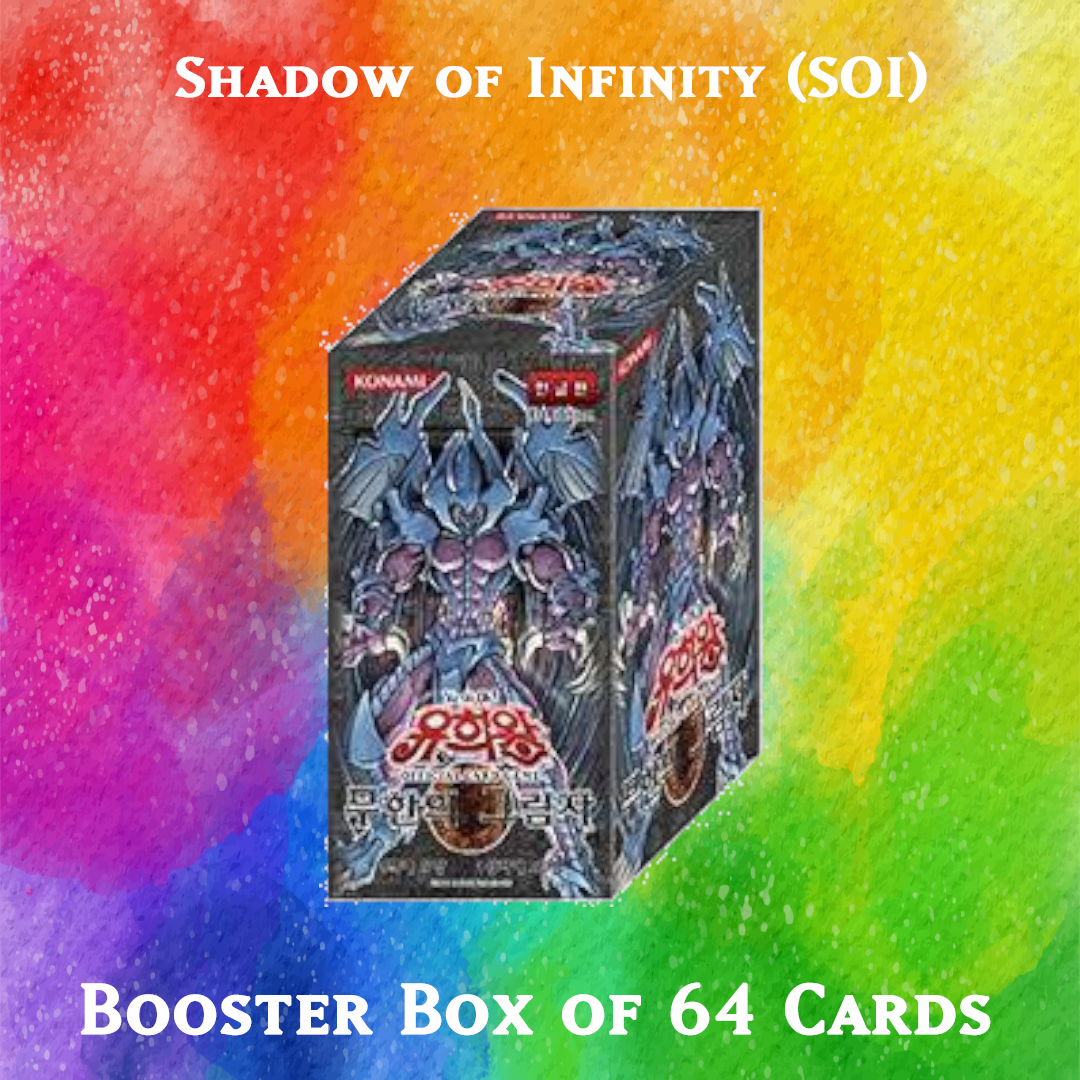 Yugioh Orica - Shadow of Infinity (SOI) Booster Pack of 64 anime cards Yugioh Orica Vintage Yugioh Orica - Shadow of Infinity (SOI) Booster Pack of 64 anime cards Yugioh Orica Vintage