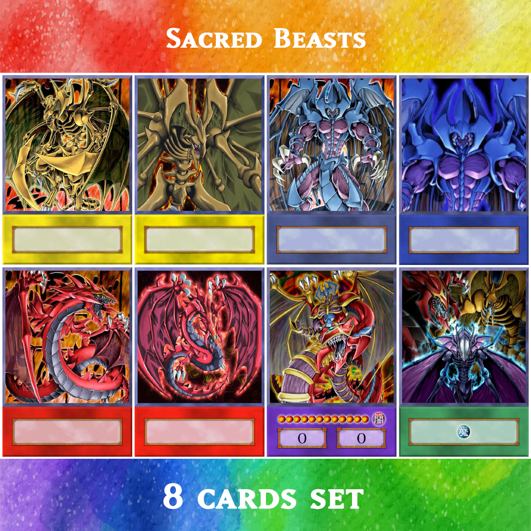 Sacred Beasts Hamon, Raviel, Uria, Armityle (Anime Art) - 8 cards set Yugioh Orica Vintage Sacred Beasts Hamon, Raviel, Uria, Armityle (Anime Art) - 8 cards set Yugioh Orica Vintage
