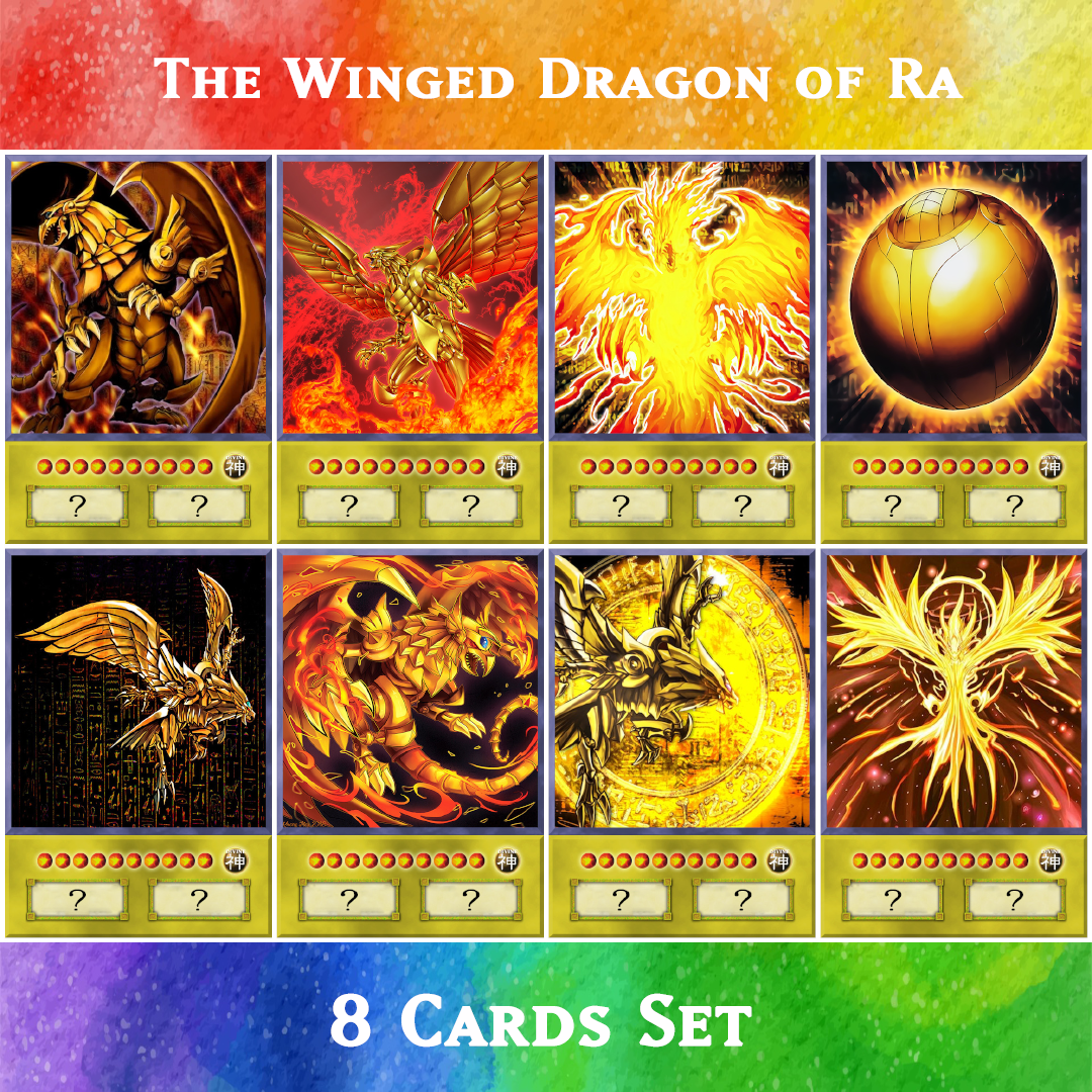 The Winged Dragon of Ra (Anime Art) - 8 cards set - Yugioh Orica Yugioh Orica Vintage The Winged Dragon of Ra (Anime Art) - 8 cards set - Yugioh Orica Yugioh Orica Vintage