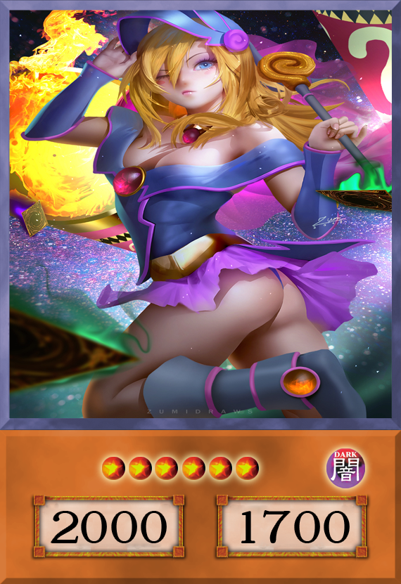 Set #11  Sexy Dark Magician Girl (Anime Art) - Yugioh Orica