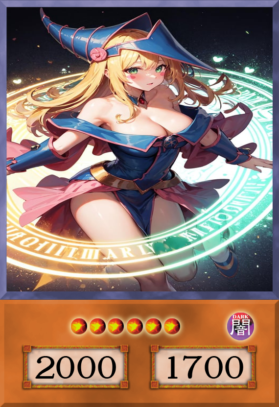 Set #12  Sexy Dark Magician Girl (Anime Art) - Yugioh Orica