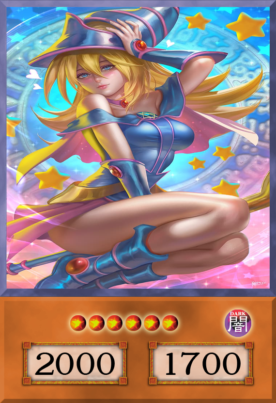 Set #13  Sexy Dark Magician Girl (Anime Art) - Yugioh Orica