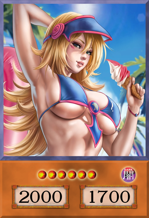 Set #13  Sexy Dark Magician Girl (Anime Art) - Yugioh Orica