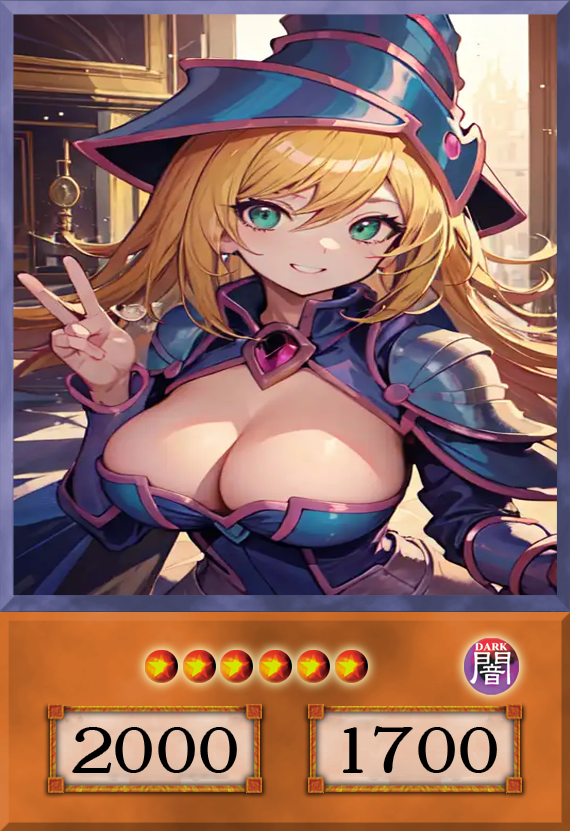 Set #14  Sexy Dark Magician Girl (Anime Art) - Yugioh Orica