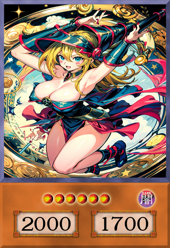 Set #14  Sexy Dark Magician Girl (Anime Art) - Yugioh Orica