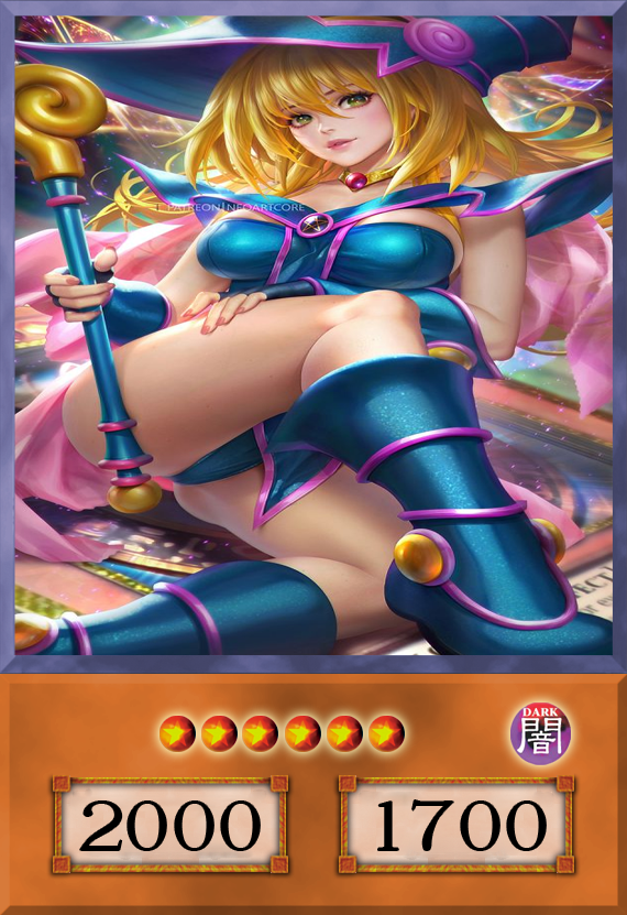 Set #14  Sexy Dark Magician Girl (Anime Art) - Yugioh Orica