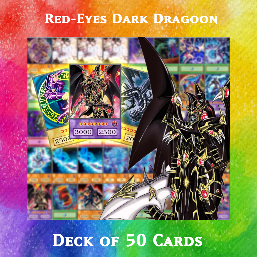 Red-Eyes Dark Dragoon deck of 50 anime cards