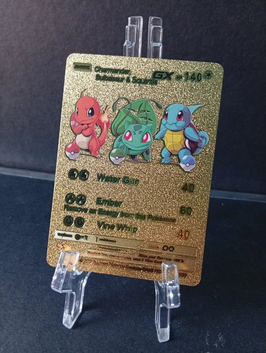 Charmander, Bulbasaur, Squirtle