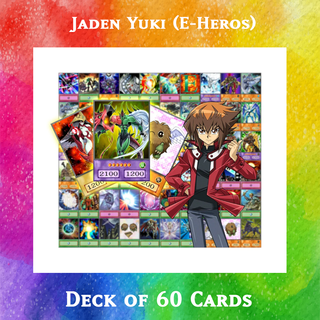 Jaden Yuki (Elemental Heroes) deck of 60 anime cards