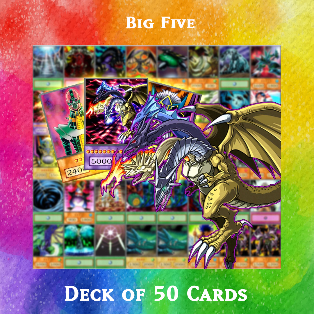 Big Five deck of 50 anime cards - Yugioh Orica