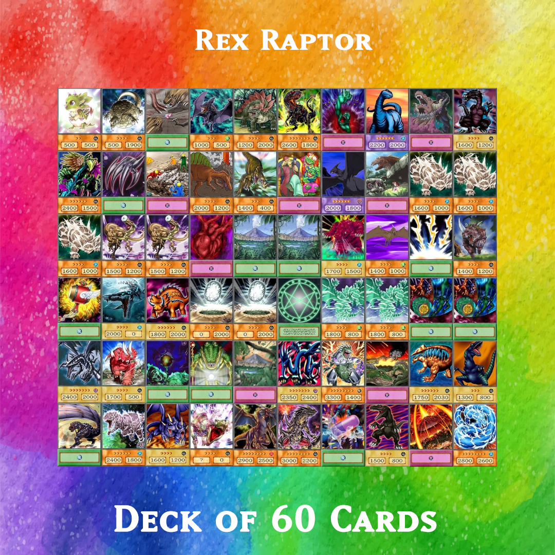 Rex Raptor deck of 60 anime cards - Yugioh Orica