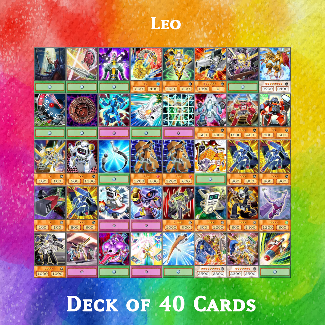 Leo deck of 40 anime cards - Yugioh Orica