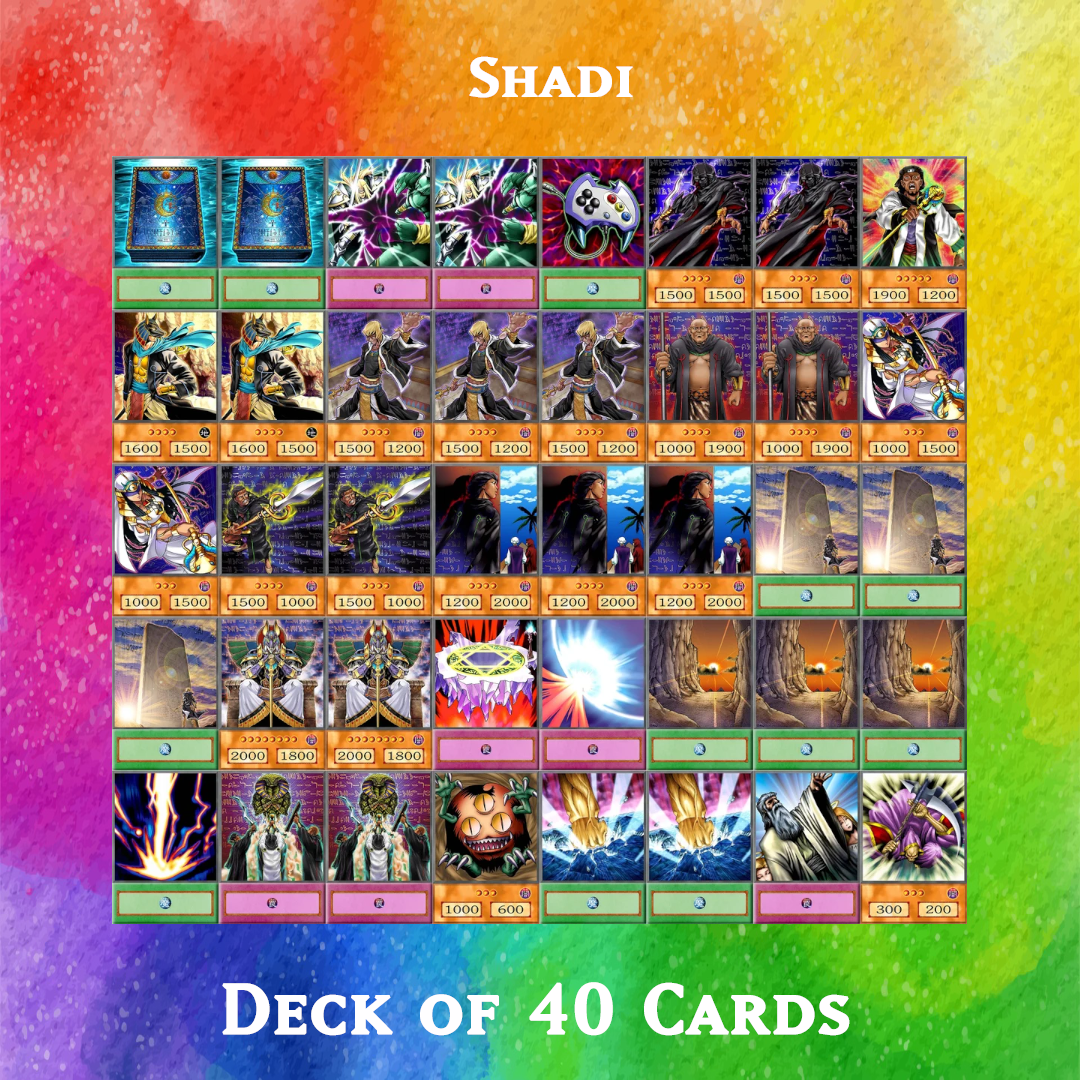 Shadi deck of 40 anime cards - Yugioh Orica