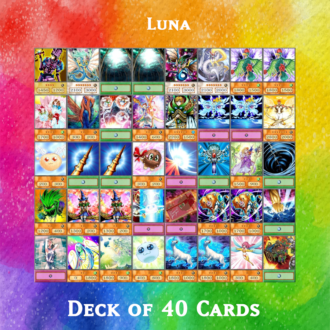 Luna deck of 40 anime cards - Yugioh Orica