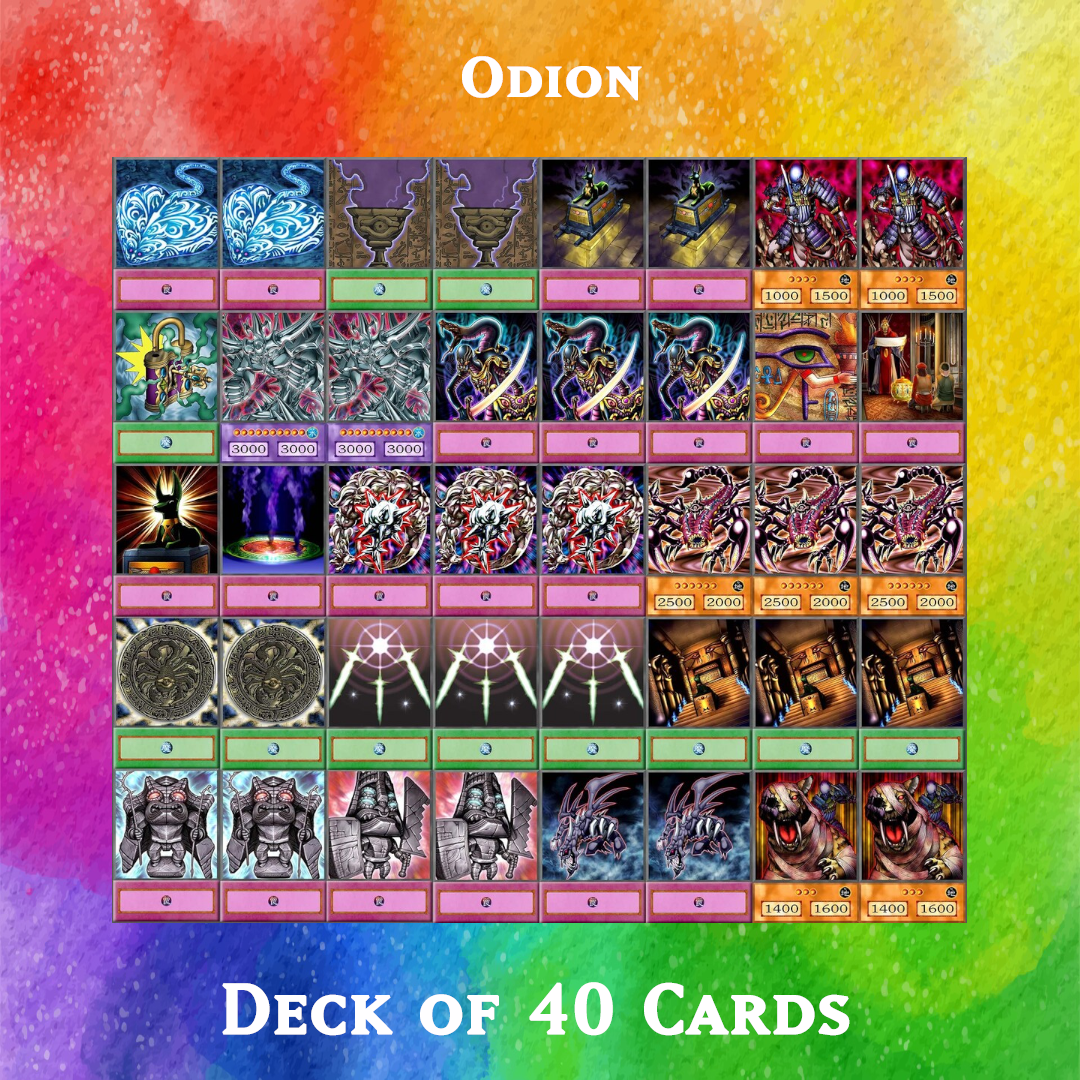 Odion deck of 40 anime cards - Yugioh Orica