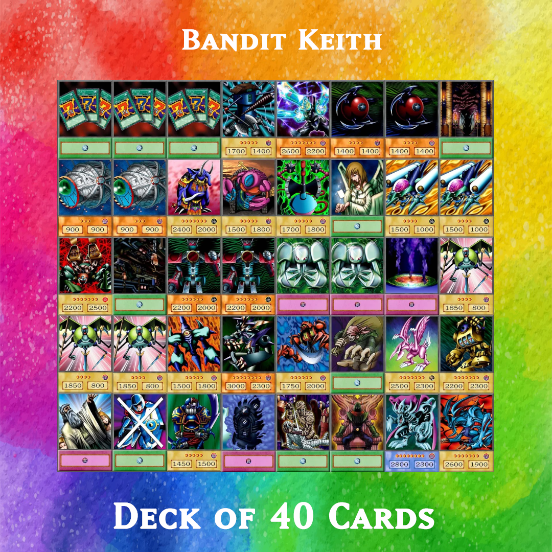 Bandit Keith deck of 40 anime cards - Yugioh Orica